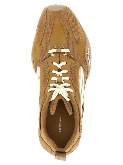 Beige Polyester Athletic Sneakers