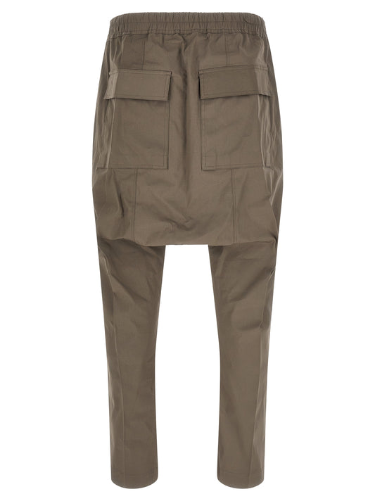 Gray Cotton Casual Pants