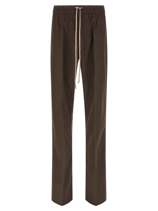 Brown Cotton Casual Pants