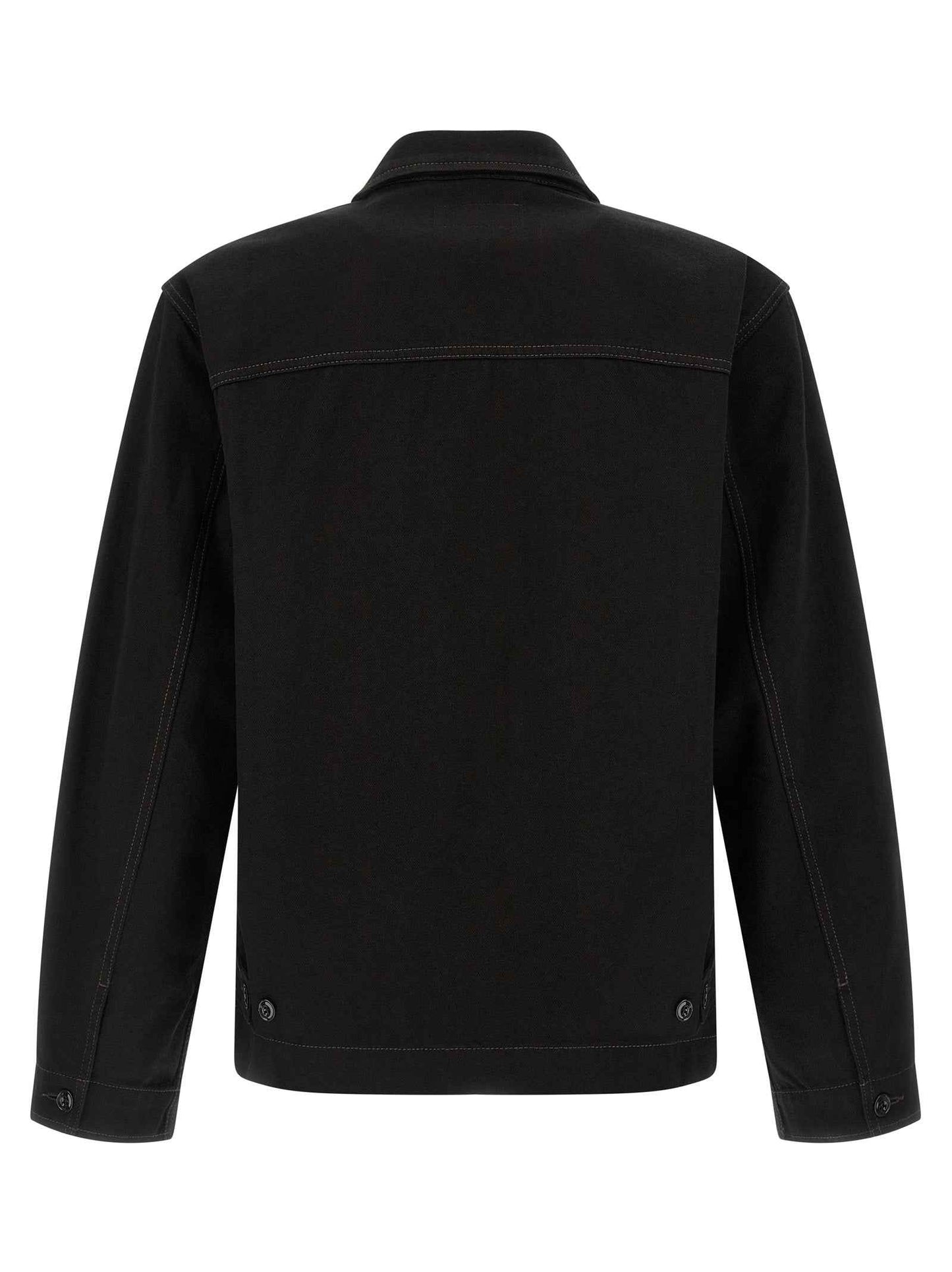 Black Cotton Denim Jacket