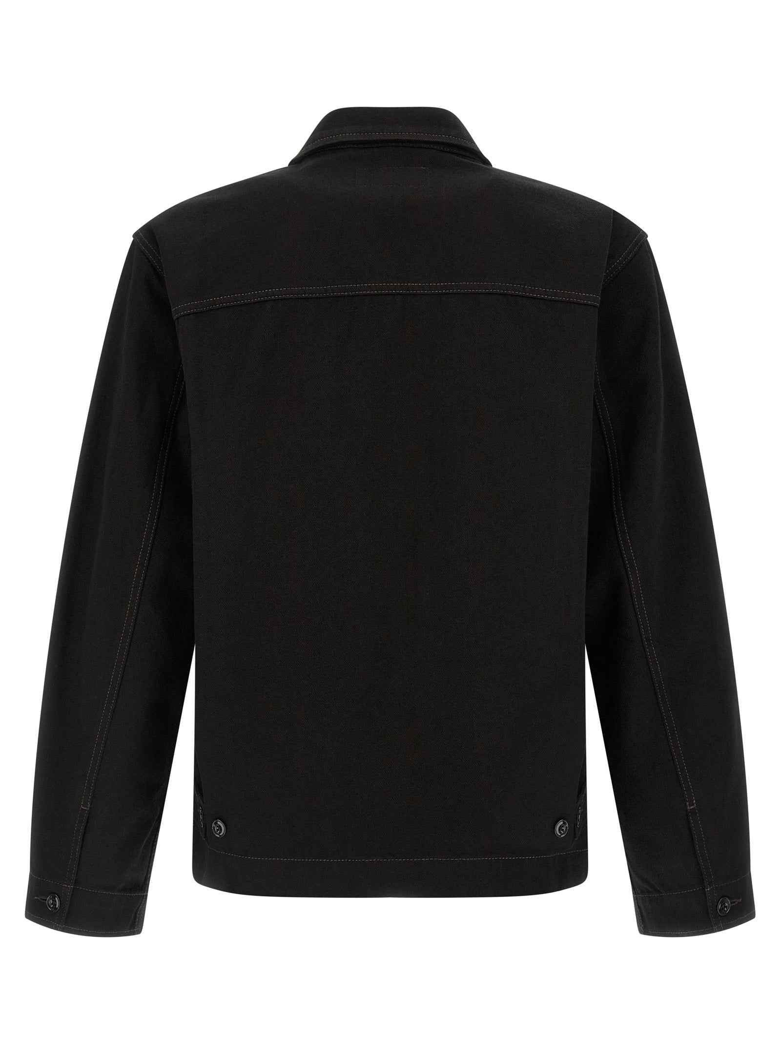 Black Cotton Denim Jacket