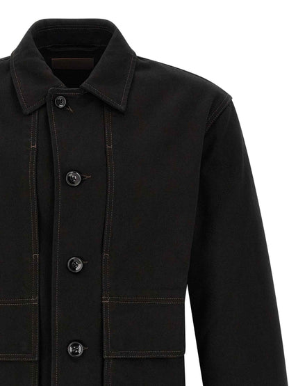 Black Cotton Denim Jacket