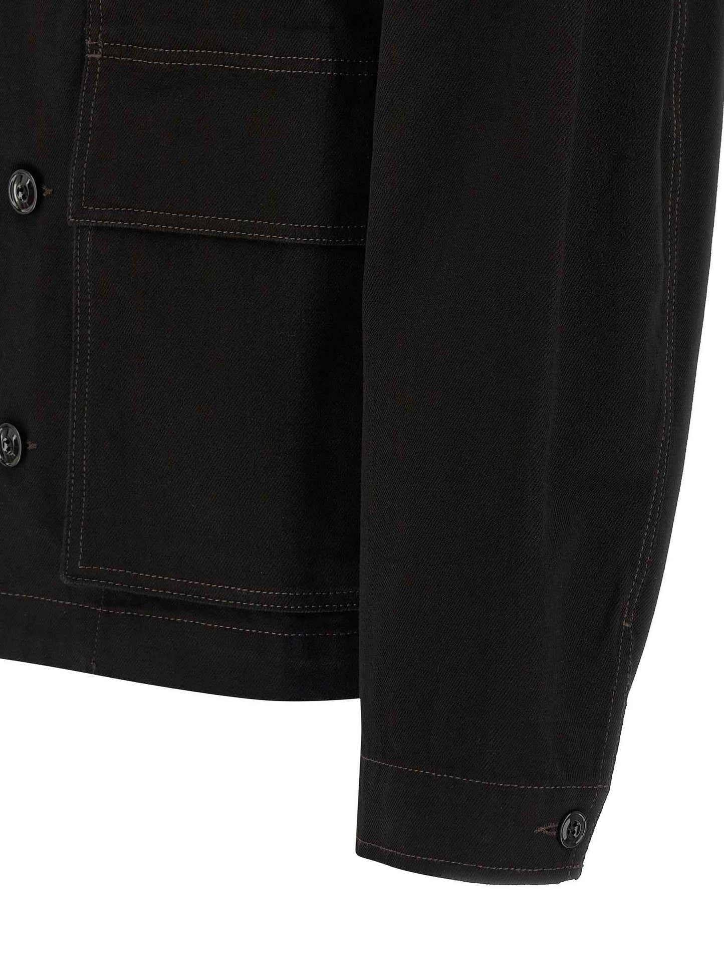 Black Cotton Denim Jacket