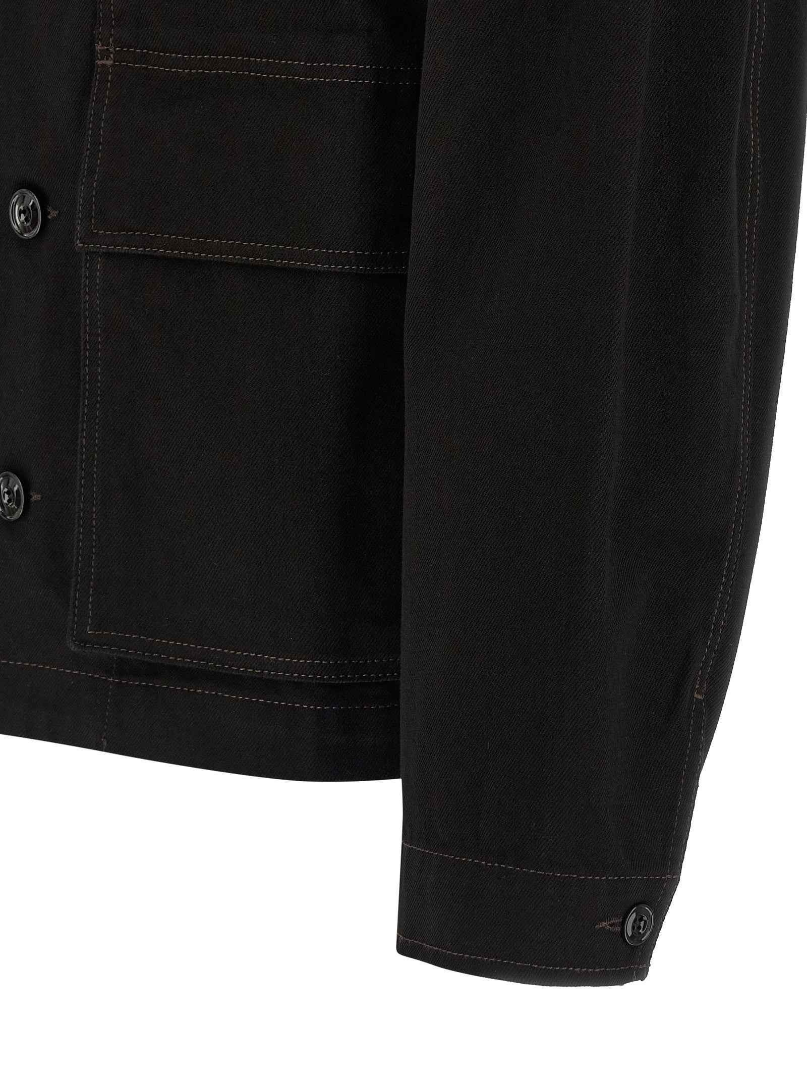 Black Cotton Denim Jacket