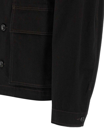 Black Cotton Denim Jacket