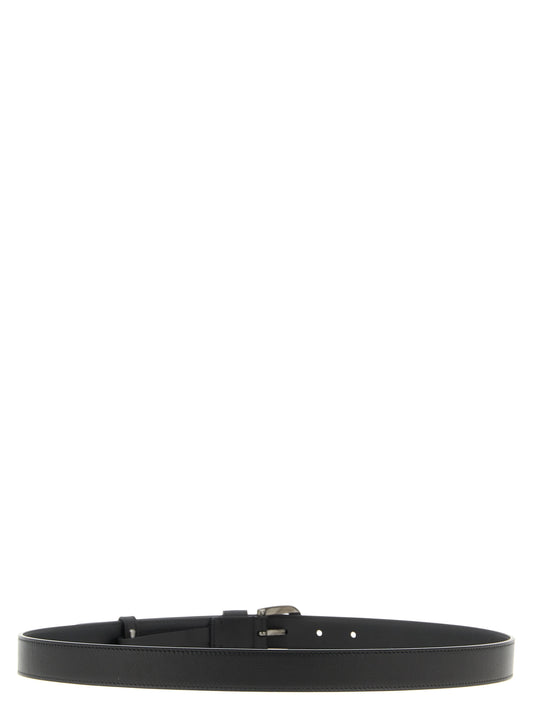 Black Calfskin Regular Belt