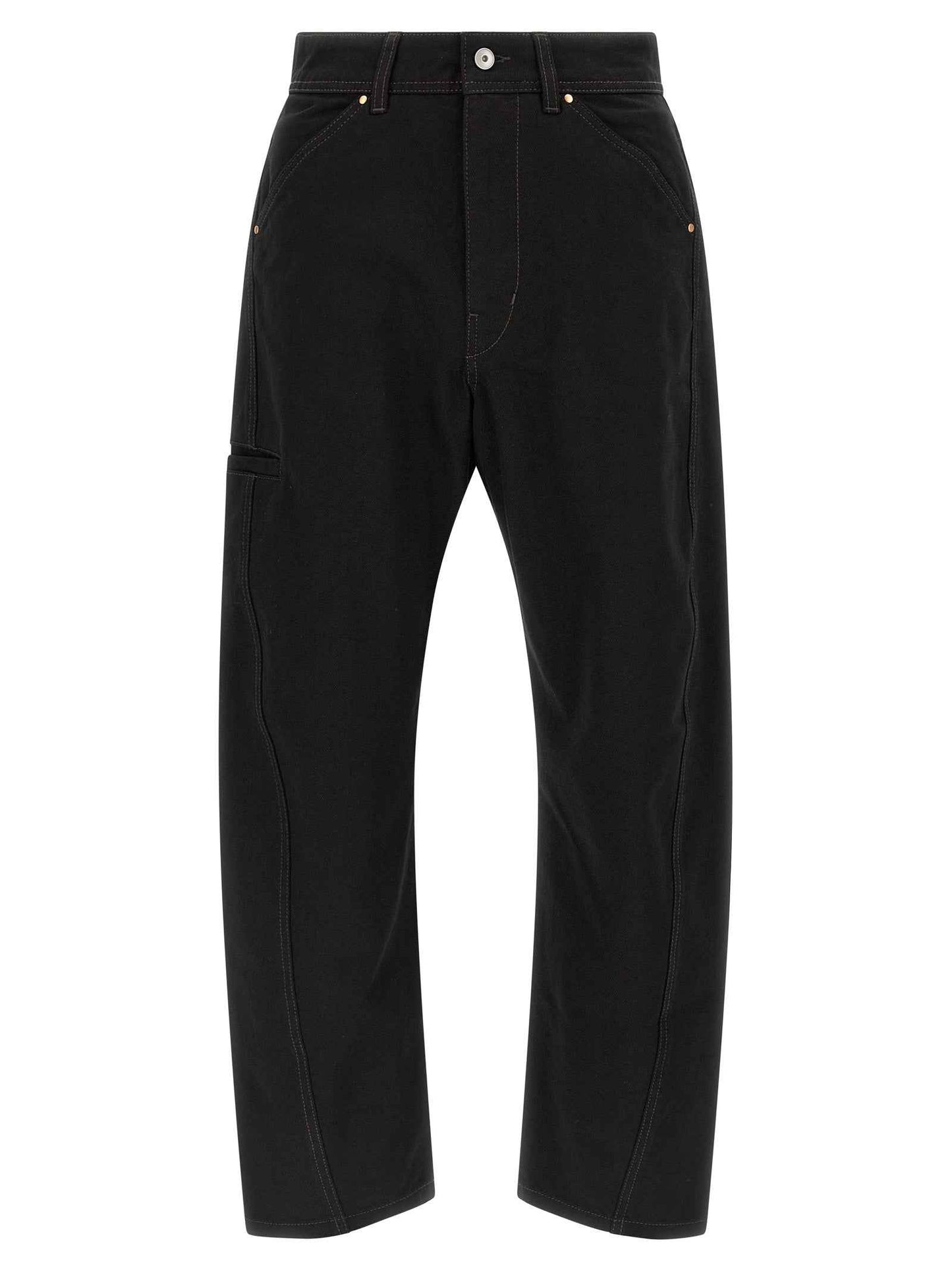 Black Cotton Relaxed Fit Jeans