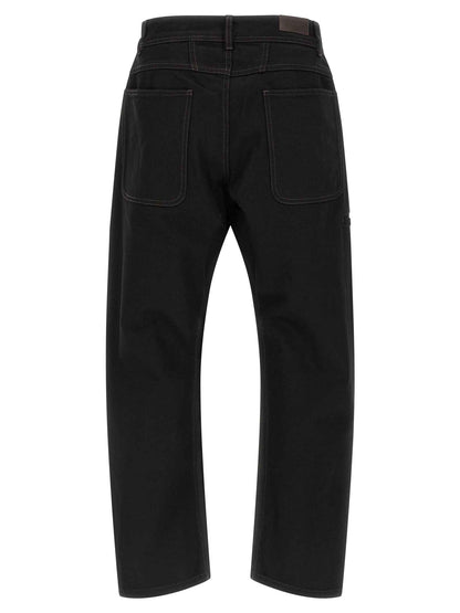 Black Cotton Relaxed Fit Jeans