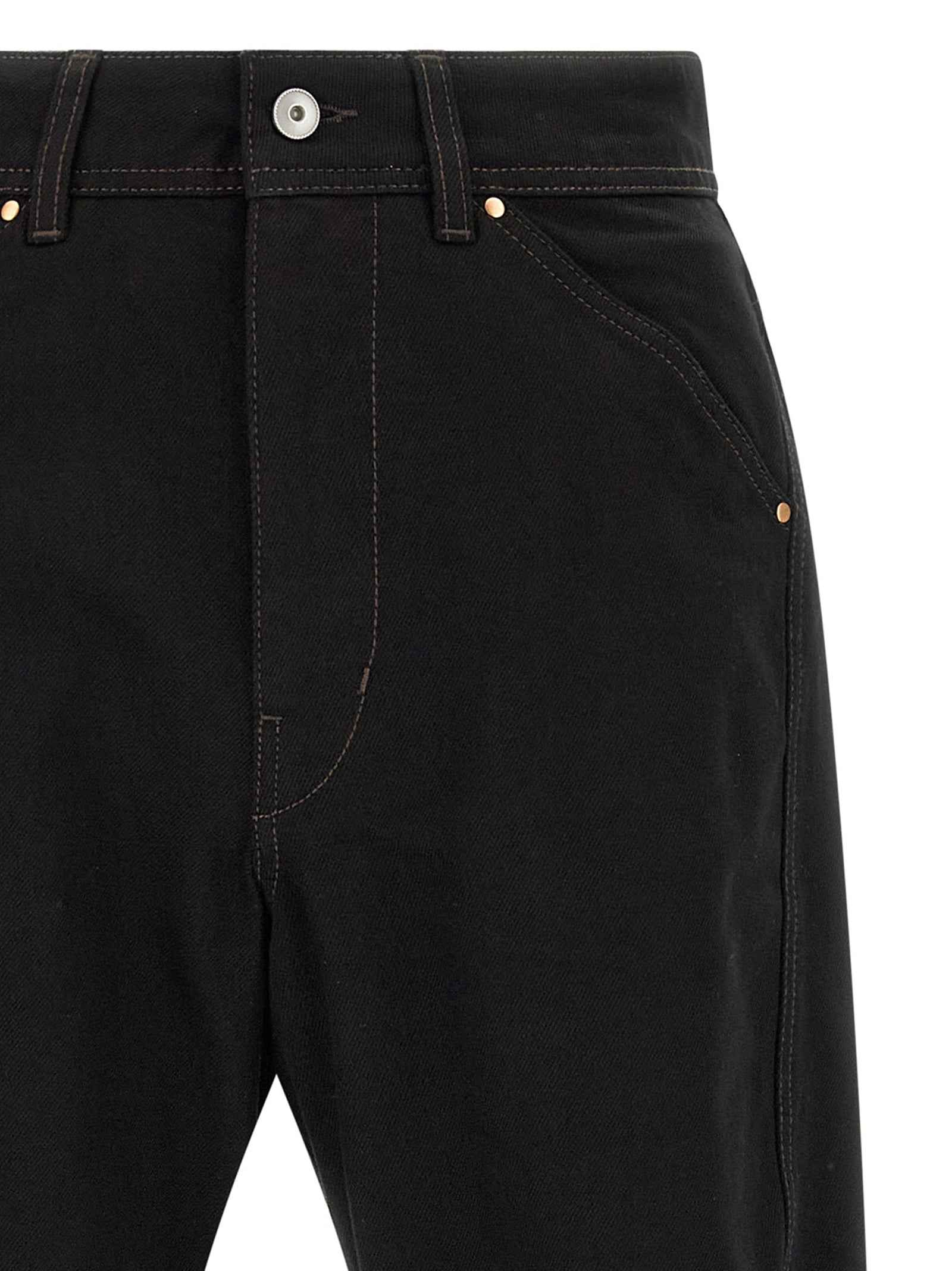 Black Cotton Relaxed Fit Jeans