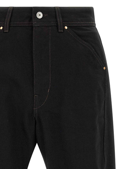 Black Cotton Relaxed Fit Jeans
