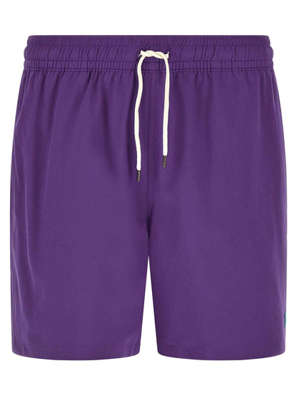 Purple Polyester Shorts