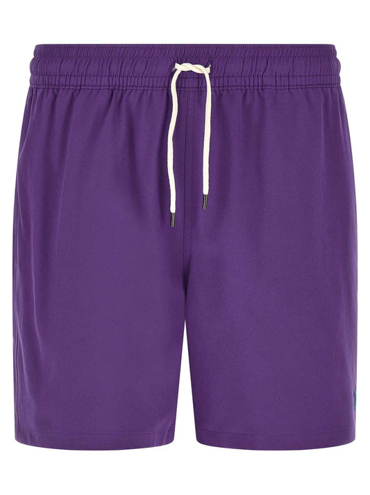 Purple Polyester Shorts