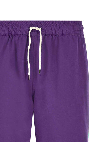Purple Polyester Shorts