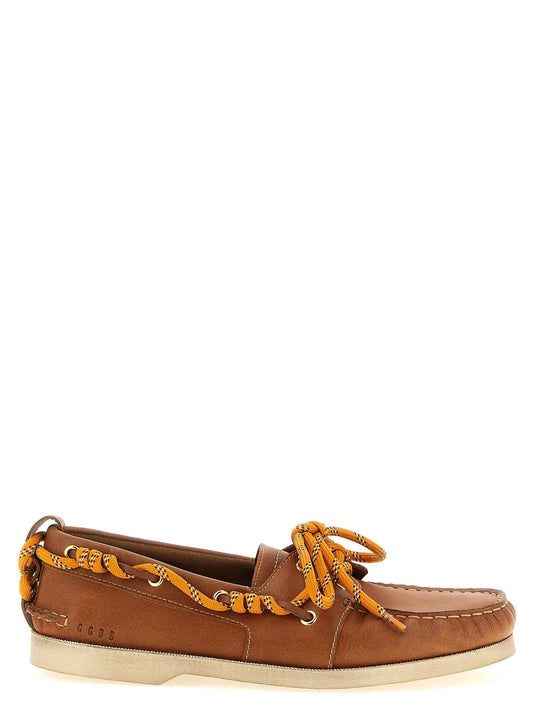 Brown Cowhide Slip-On Loafers