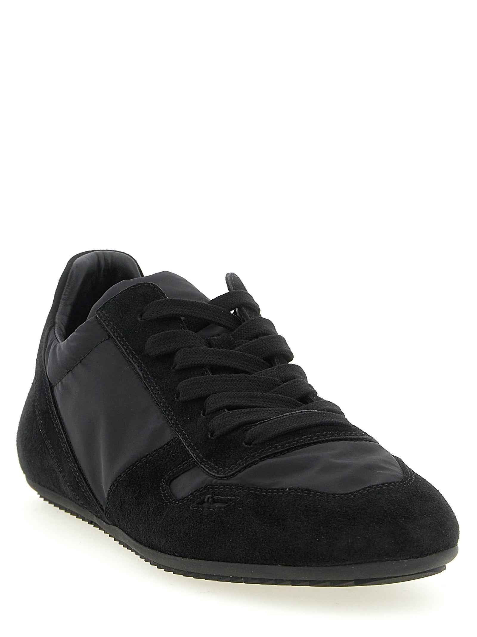 Black Calfskin Athletic Sneakers