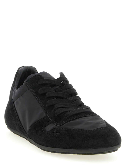 Black Calfskin Athletic Sneakers