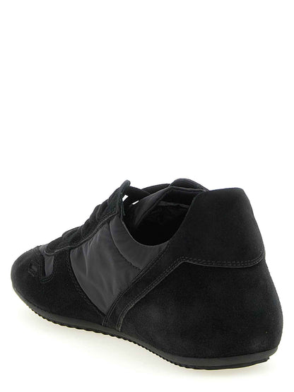 Black Calfskin Athletic Sneakers