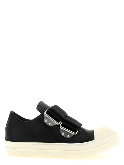 Black Cowhide Low Top Sneakers