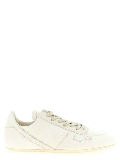 White Lamb Leather Low Top Sneakers