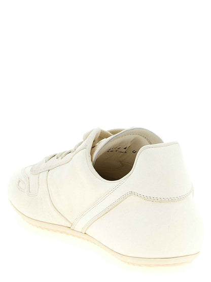 White Lamb Leather Low Top Sneakers