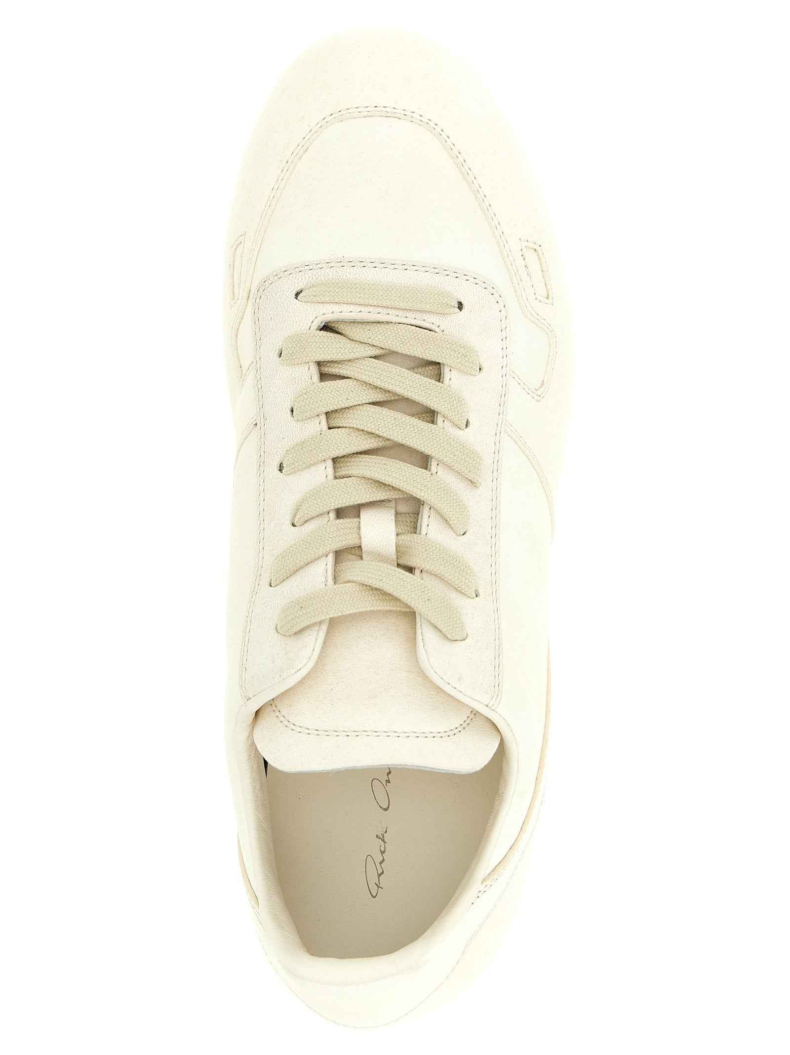 White Lamb Leather Low Top Sneakers