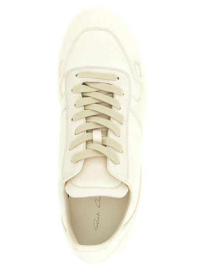 White Lamb Leather Low Top Sneakers