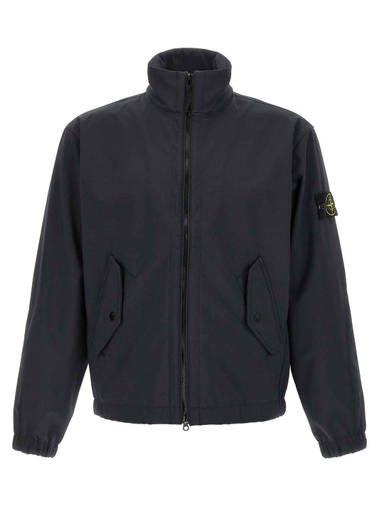 Blue Polyester Shell Jacket