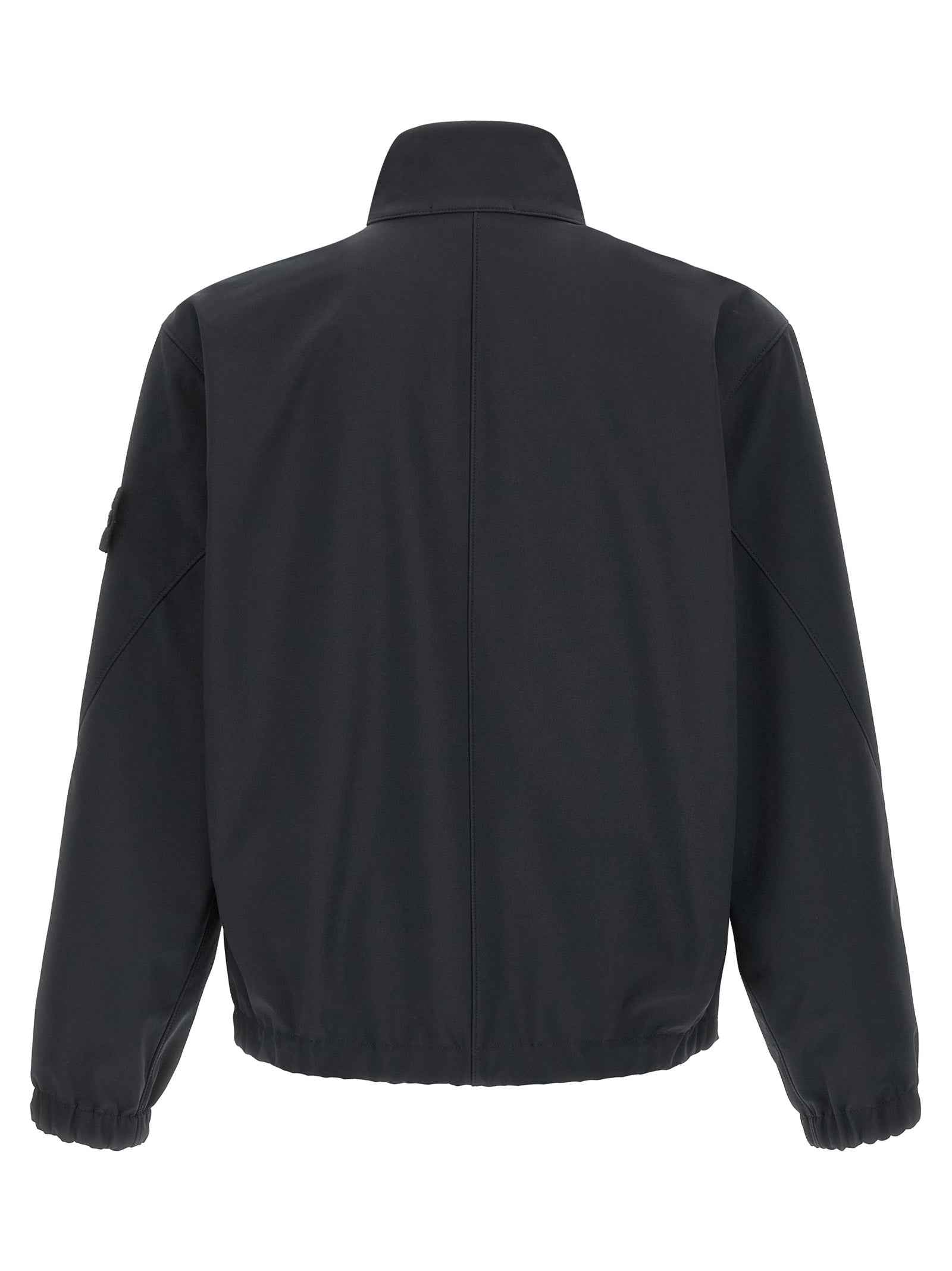 Blue Polyester Shell Jacket