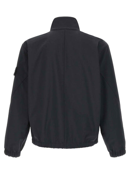 Blue Polyester Shell Jacket