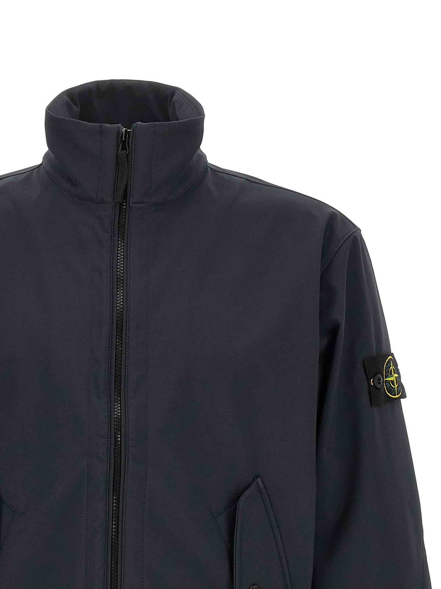 Blue Polyester Shell Jacket