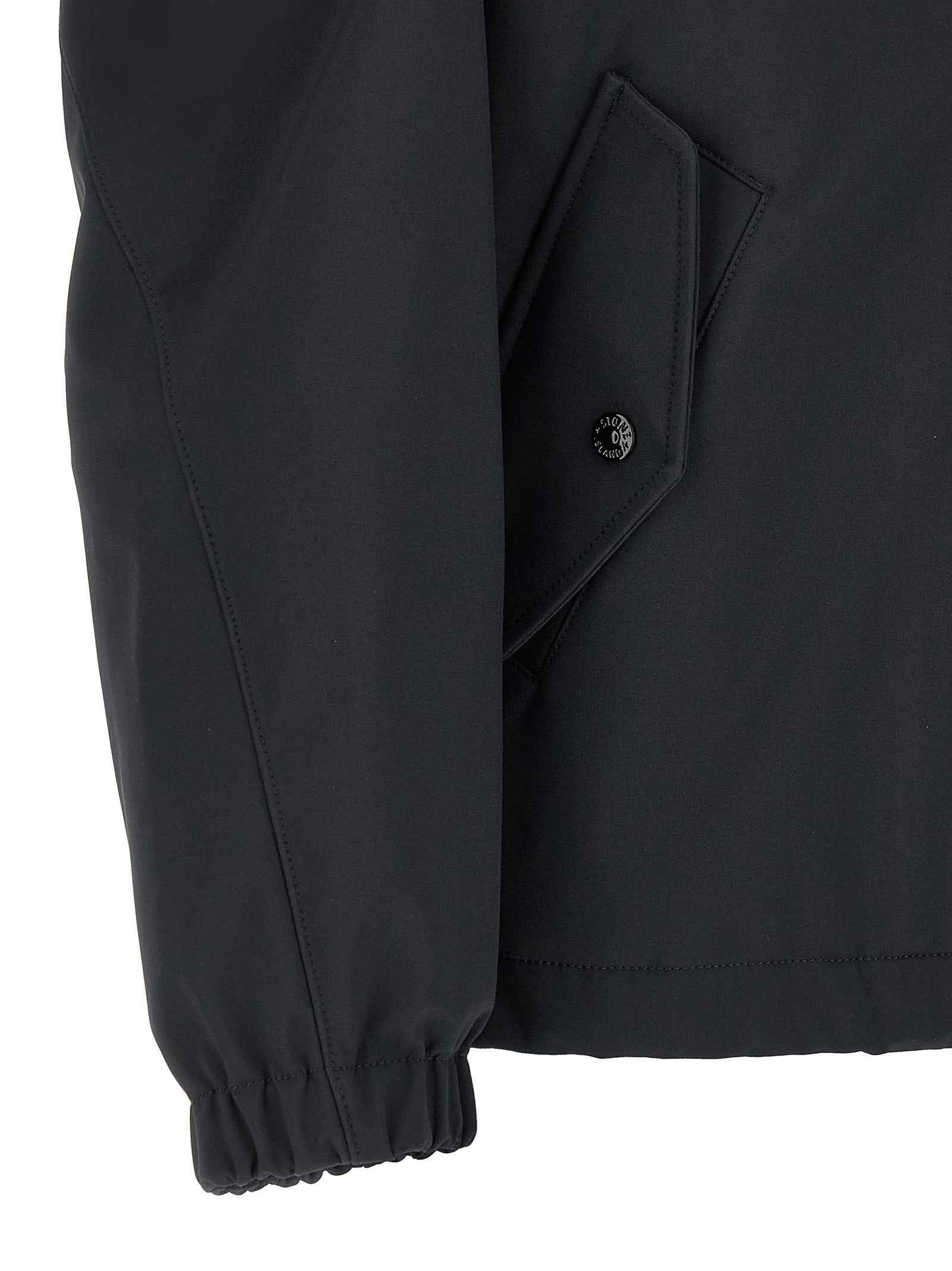 Blue Polyester Shell Jacket