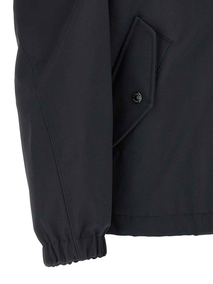 Blue Polyester Shell Jacket