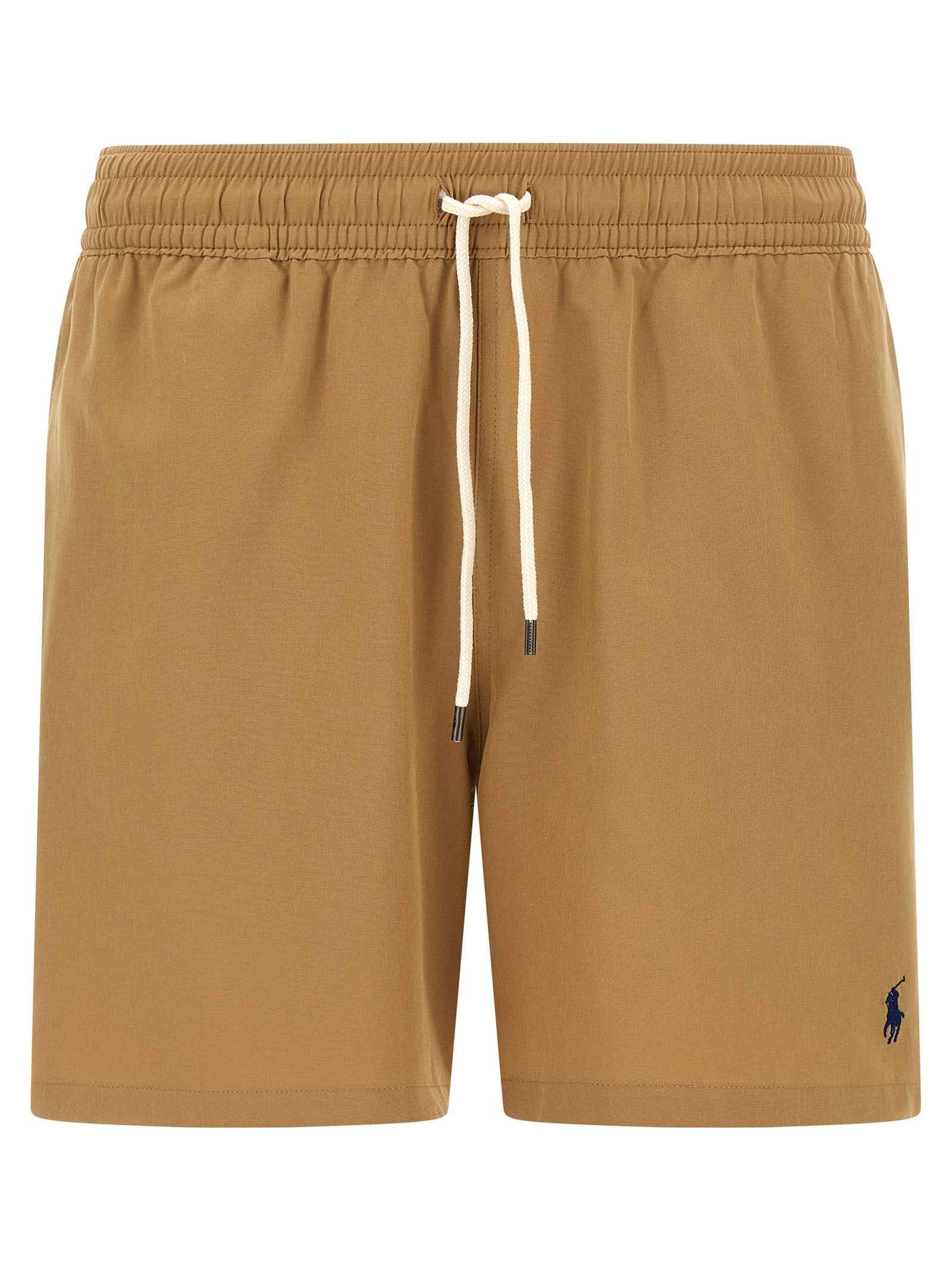 Beige Polyester Shorts