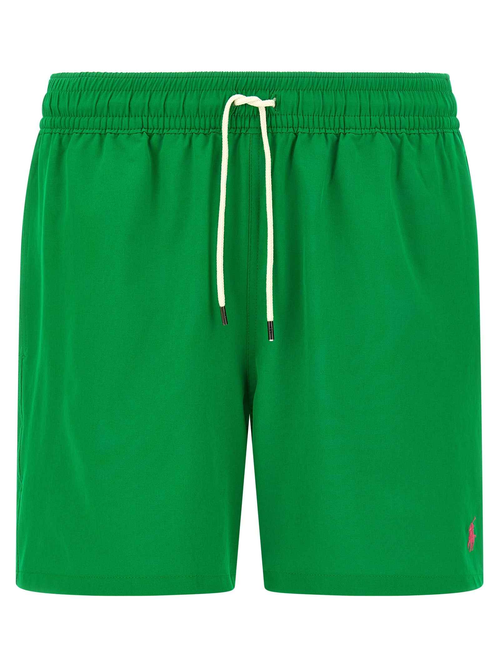 Bicolor Polyester Swim Shorts