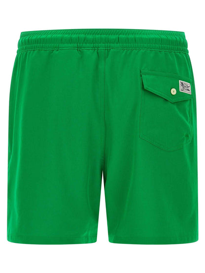 Bicolor Polyester Swim Shorts