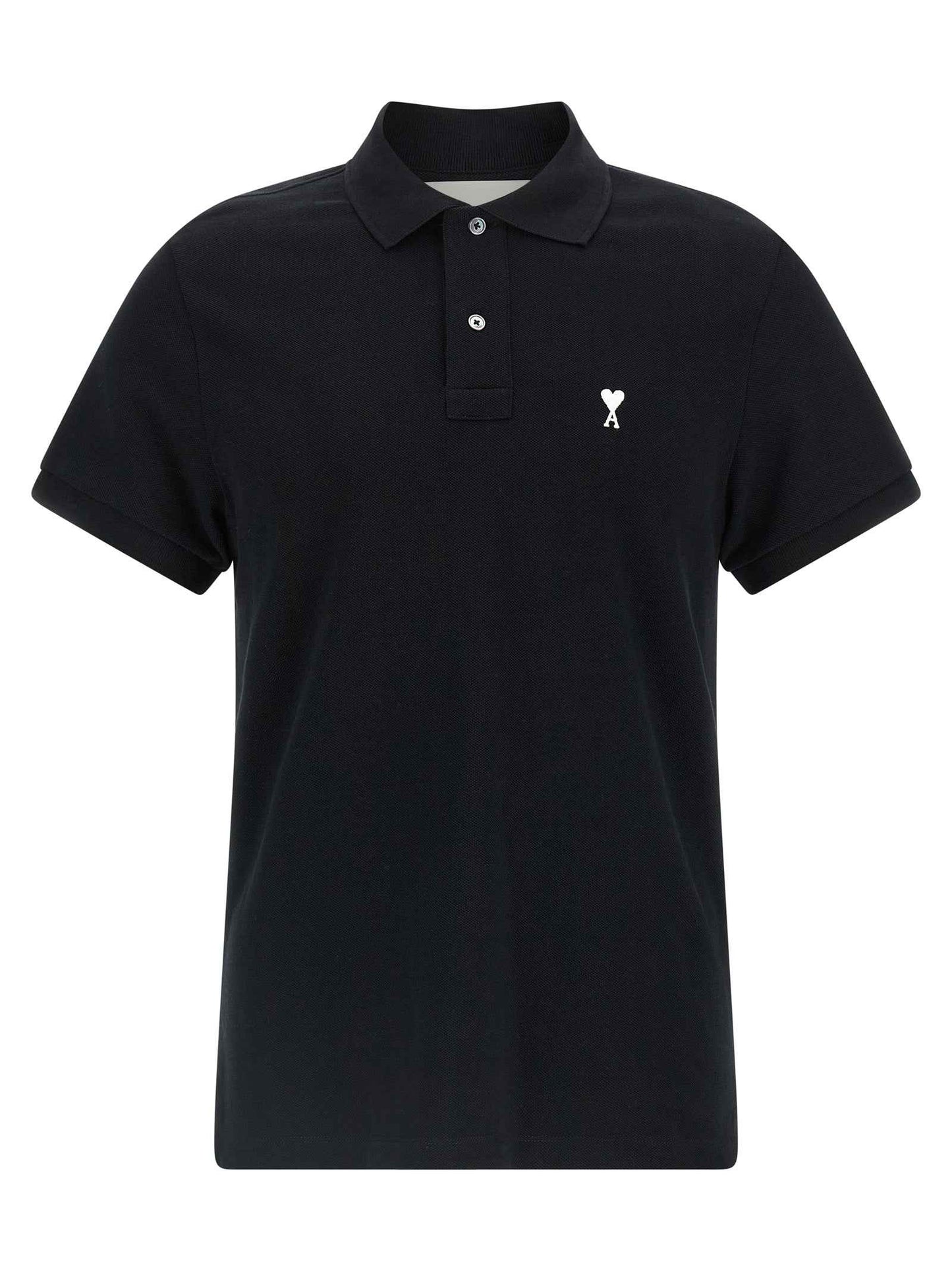 Black Cotton Polo Shirt