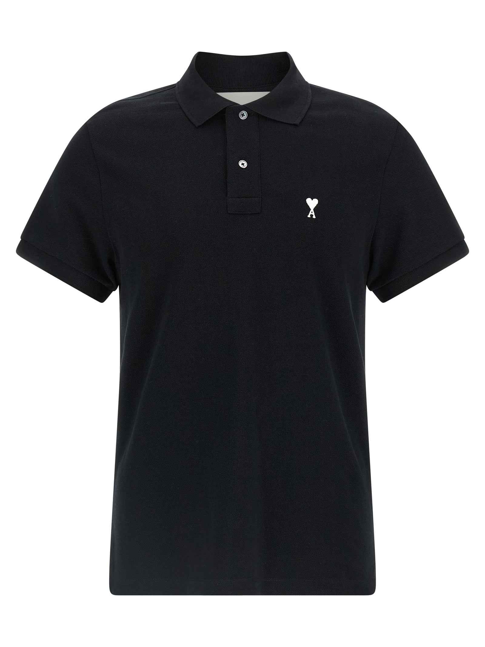 Black Cotton Polo Shirt