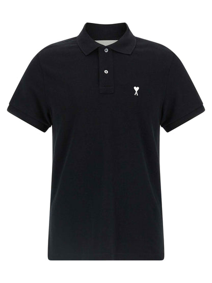 Black Cotton Polo Shirt