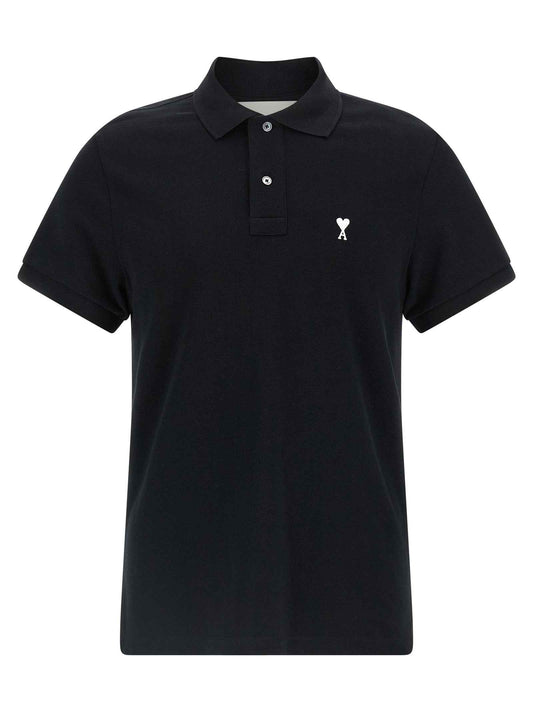 Black Cotton Polo Shirt