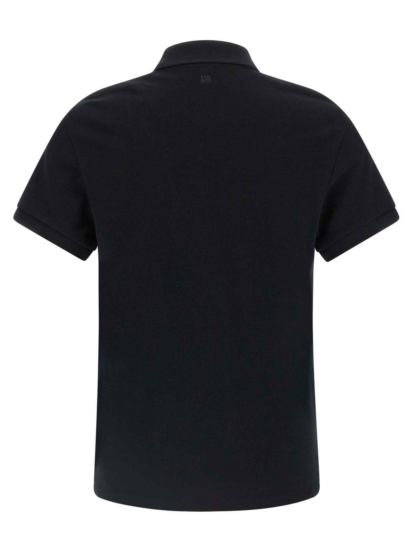 Black Cotton Polo Shirt