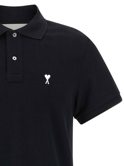 Black Cotton Polo Shirt
