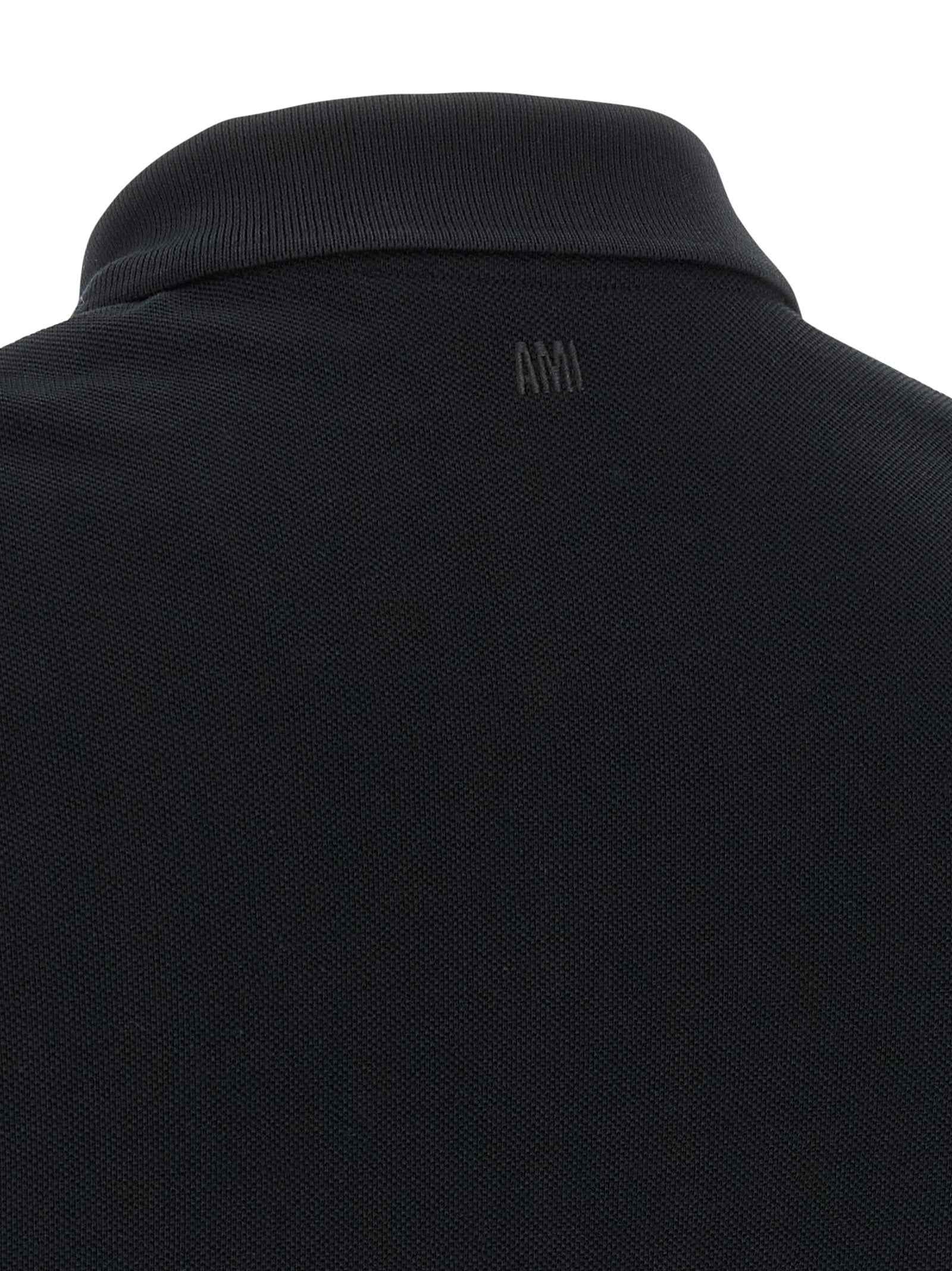 Black Cotton Polo Shirt
