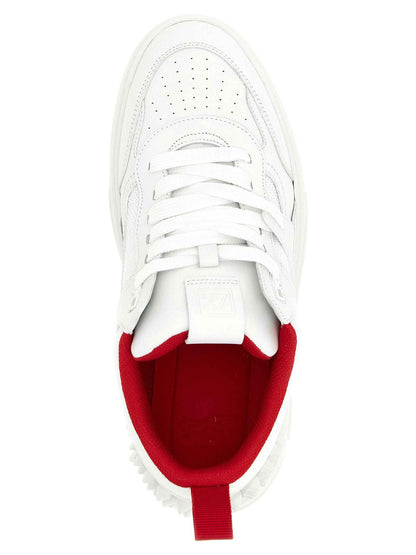 White Calfskin Athletic Sneakers