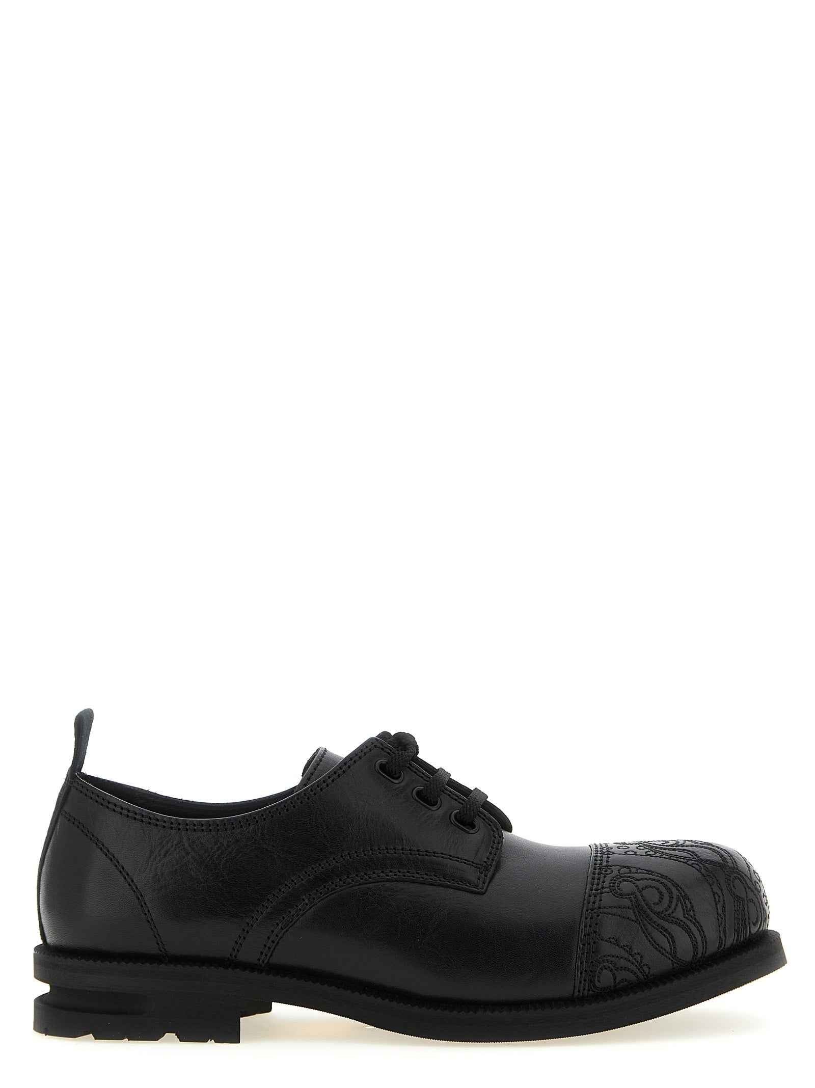 Black Calfskin Oxfords And Derbies