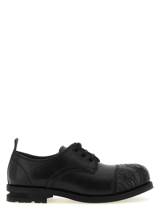 Black Calfskin Oxfords And Derbies