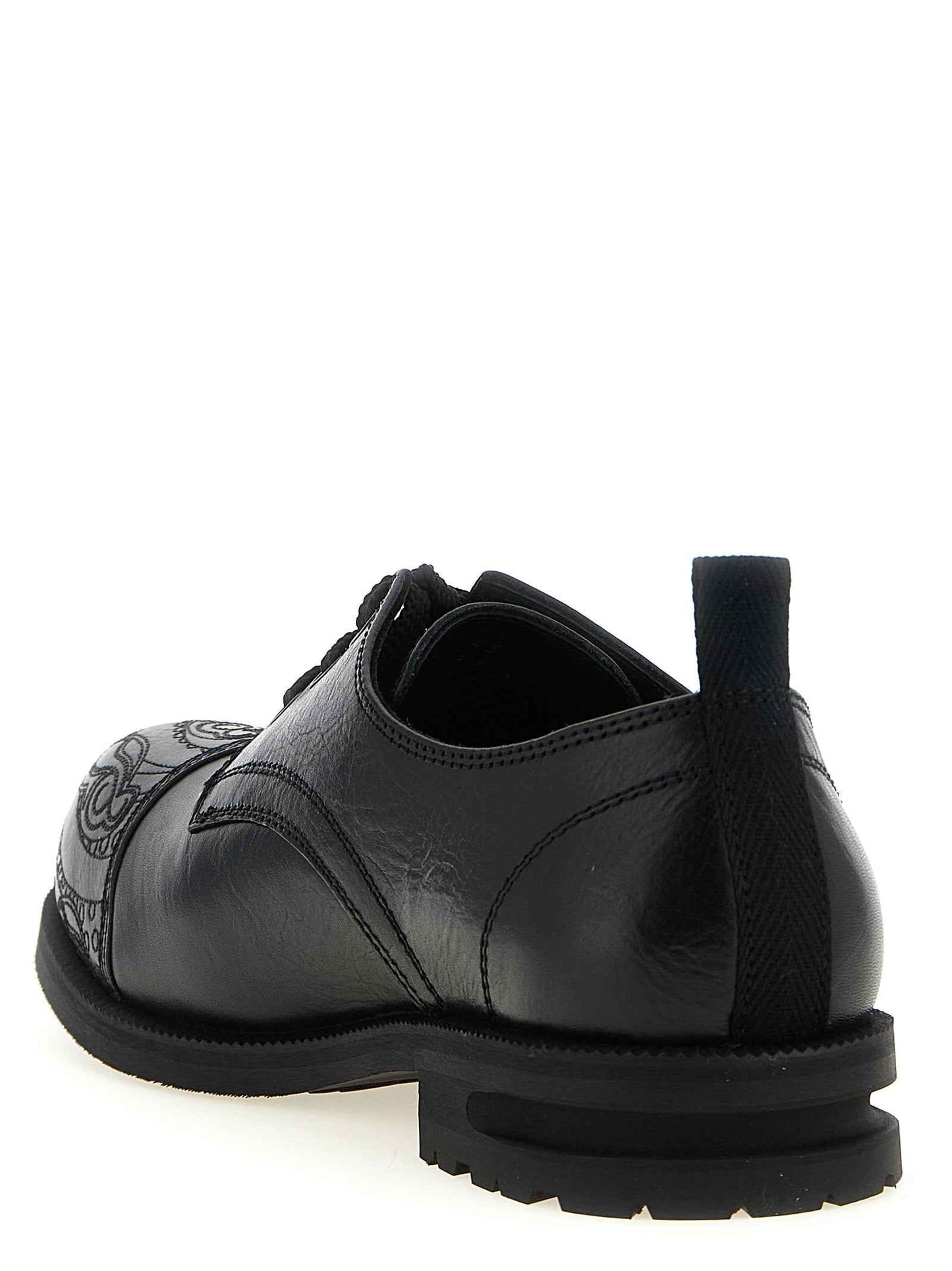 Black Calfskin Oxfords And Derbies
