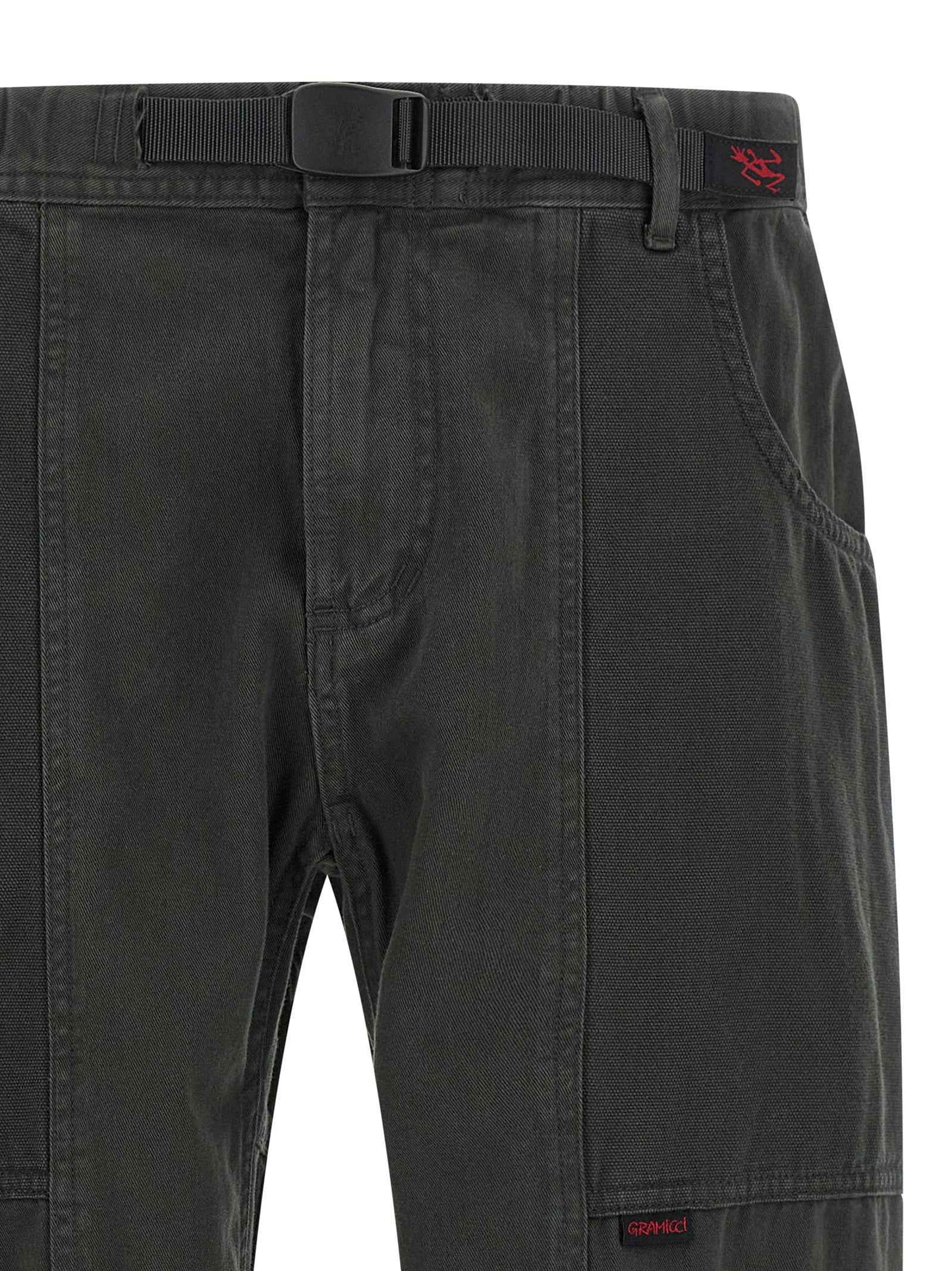 Gray Cotton Cargo Pants