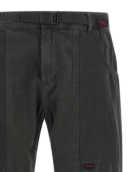 Gray Cotton Cargo Pants
