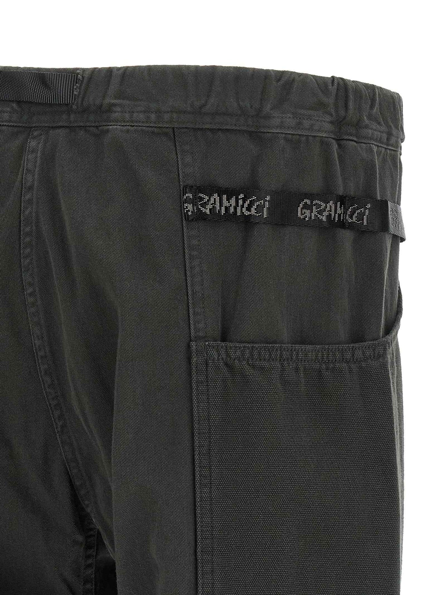 Gray Cotton Cargo Pants