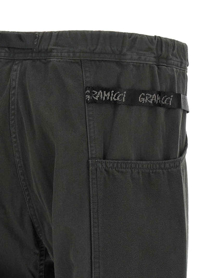 Gray Cotton Cargo Pants